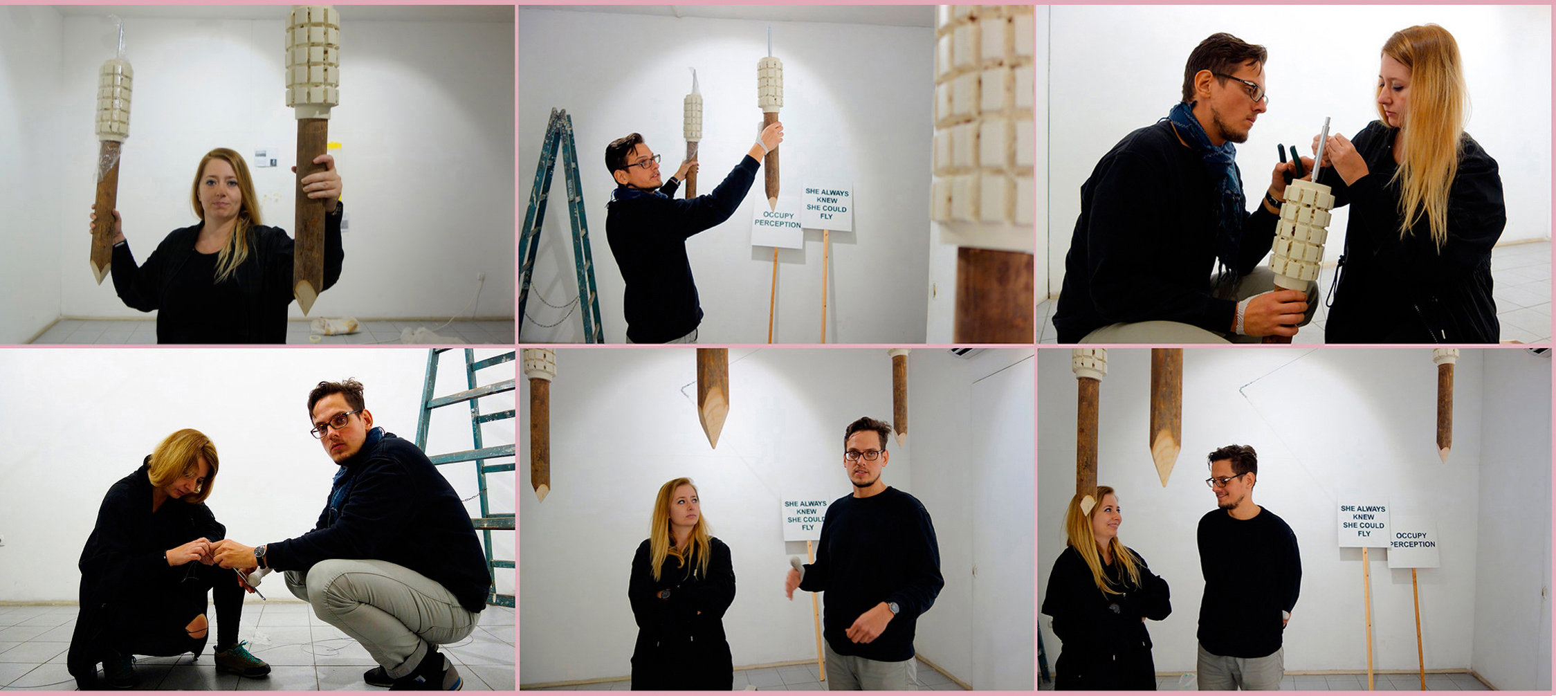Moments of installing our exhibition: The **** Factory / Chapter 3, Liget Gallery
